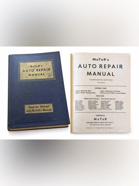 Vintage MoToR’s Auto Repair Manual 1950